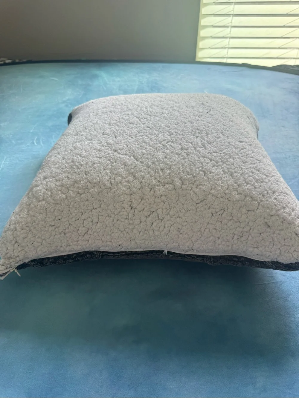 UGG Charcoal Knit Sherpa Boulder Square Throw Pillow
